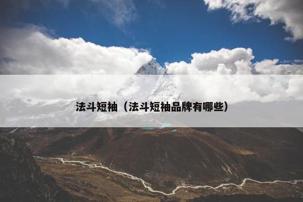 法斗短袖（法斗短袖品牌有哪些）
