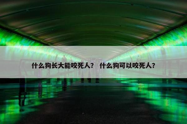 什么狗长大能咬死人？ 什么狗可以咬死人？