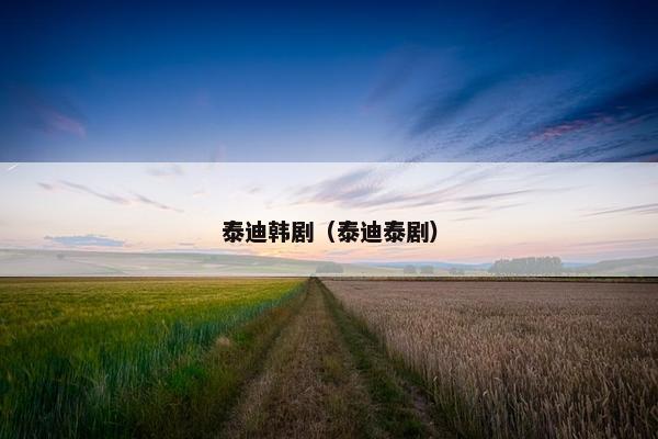 泰迪韩剧（泰迪泰剧）