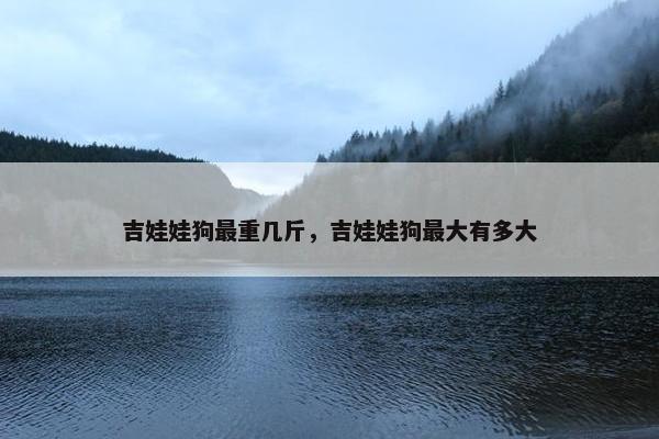 吉娃娃狗最重几斤，吉娃娃狗最大有多大