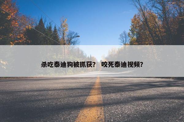 杀吃泰迪狗被抓获？ 咬死泰迪视频？