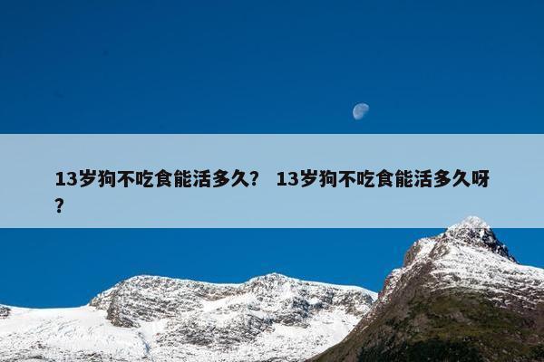 13岁狗不吃食能活多久？ 13岁狗不吃食能活多久呀？