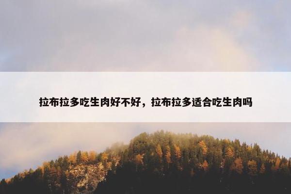 拉布拉多吃生肉好不好，拉布拉多适合吃生肉吗